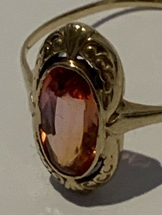 Antique Georgian 18ct Gold Momento Love Token Ring M 1/2 Cut Jewel Ruby ?