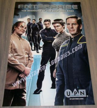 Rare Promo Poster Star Trek: Enterprise Upn Advertising The Series 24 " X36 "