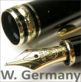 Montblanc Meisterstuck 144 Classique Fountain Pen 14c 585 Of Nib W.  Germany Top