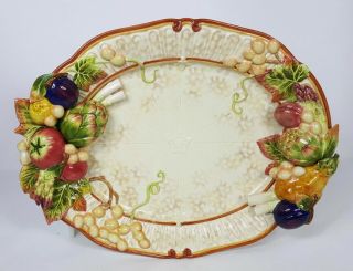 Fitz & Floyd Classics 19 " Oval Serving Platter Venetian Romance Vegetables