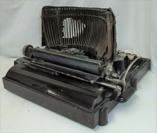 scarce Bar Lock 4 antique typewriter Barlock with copper shield 3