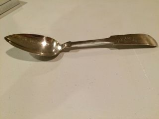 W Griswold Coin Silver Large Serving Spoon