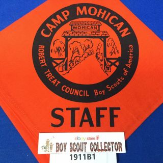 Boy Scout Neckerchief Camp Mohican Staff Robert Treat Council (newark Nj) Bright