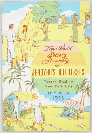 1953 World Society Convention Program Yankee Stadium Ny Watchtower Jehovah