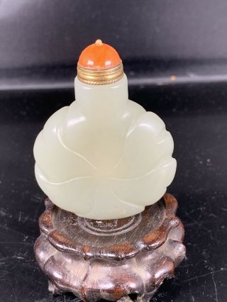 Rare Antique Chinese Jade Snuff Bottle 19th Century