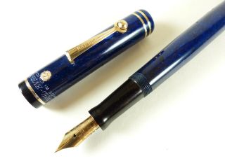 Restored Wahl - Eversharp Senior Personal Point Lapis Blue Fountain Pen