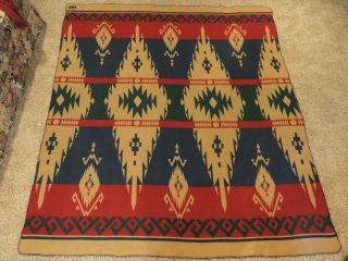 Vintage Beacon Camp Blanket Wool/Cotton Southwest Indian Design 2
