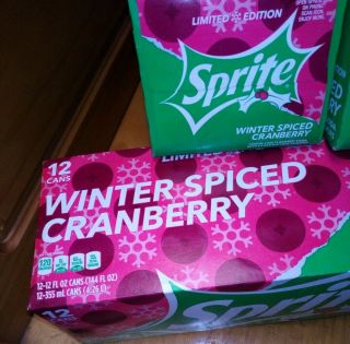 Sprite Winter Spiced Cranberry - One 12 Pack Limited Edition 12 Oz In Hand