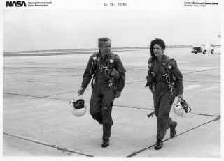Judy Resnik / Orig Nasa 8x10 Press Photo - T - 38 Jet Training In 1978