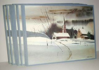 Vintage Michael Rossi Christmas Holiday Cards Set Of 20 American Artist Heritage