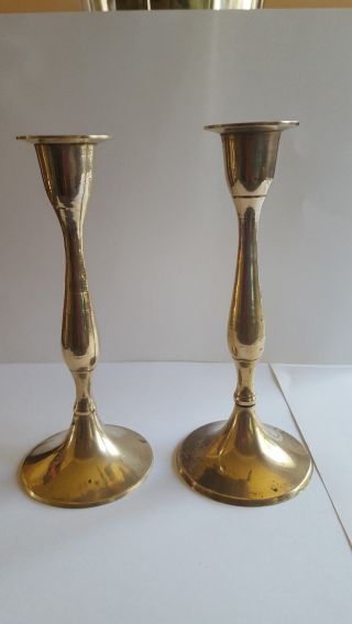 Brass Candle Stick Holders Set Of 2 Perfect For Any Decor,