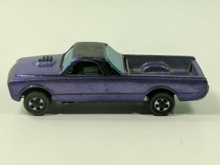 Vintage Hot Wheels Redline 1967 Custom Fleetside Purple - 1:64 Scale - No Cover
