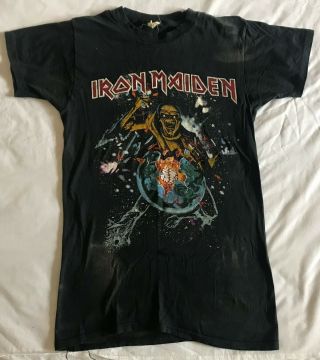 Iron Maiden Vintage T - Shirt - World Piece Tour 1983 -