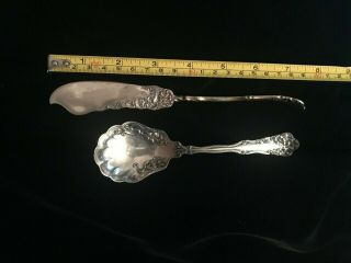 WM Rogers 1904 Turned Handle Master Butter Knife & Berry Spoon - Lovely 2