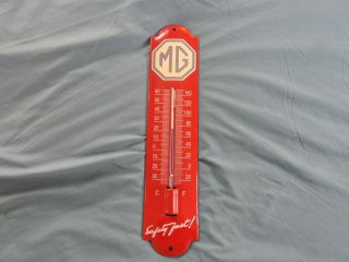 Porcelain Mg " Safely Fast " Wall Thermometer Shop Garage Air Temp Gauges