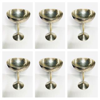 Set Of 6 International Silver Co.  Silverplate Wine Cup Goblet Chalice