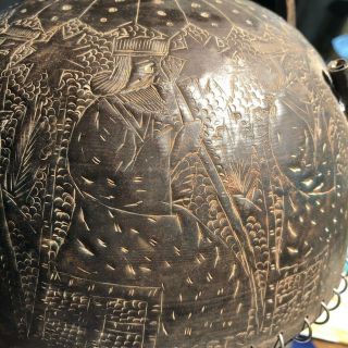Vintage Indo Persian Islamic Kulah Khud Battle Warrior Helmet Etched Ottoman 3