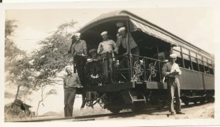 Wwii 1945 Us Navy Shore Patrol Special Oahu Railway Train Car Hawaii Photo