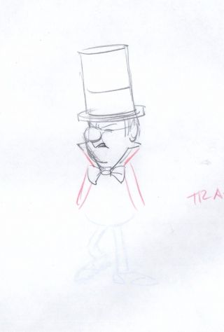 Wc Fields Jay Ward? Production Cell Drawing 1970s