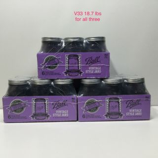 18 Wide Quart - Purple Violet - 32 Oz Mason Canning Jars Ball Wedding Event