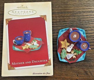 Hallmark Mother And Daughter Christmas Ornament Hot Chocolate 2003