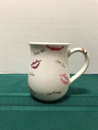 Mary Kay Lipstick Coffee Mug Cup Red Lips Kiss Consultant Collectible Kisses