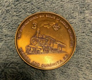 Bsa Boy Scout Train Coin 3,  Lake Bonneville Council,  Fos Century Club Donation