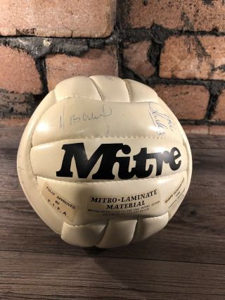 Vintage Leeds United Hand Signed Autograph Football Ball 1980s Size 4 Mitre Ball
