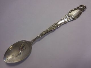 Pan - American Exposition 1901 Buffalo N.  Y.  U.  S.  A Sterling Silver Souvenir Spoon
