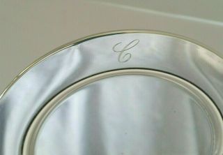Wm Rogers Silverplate Butter Plate Dresser Tray Charger Mono C Small 6 " Diameter