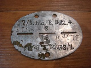 German Aluminum Id Dog Tag Token Military Officer Wh Ww2