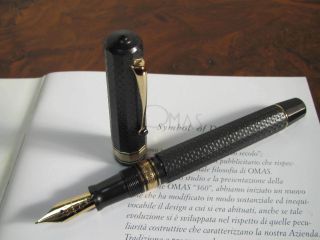 Omas Arte Italiana Art Deco Limited Edition Grey - Black Fount Pen M 14kt Nib Mib