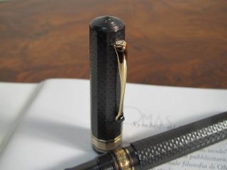 OMAS Arte Italiana Art Deco Limited Edition Grey - Black Fount pen M 14kt nib MIB 3