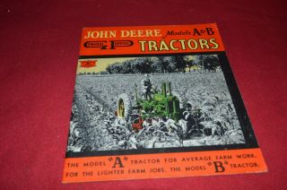 John Deere Model A & B General Purpose Tractor For 1936 Dealer 