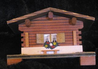Vintage Cuendet Switzerland Wood Cottage Music Box