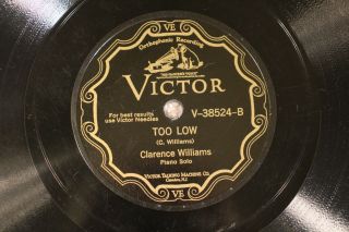 JAZZ CLARENCE WILLIAMS A Pane In The Glass / Too Low VICTOR 38524 3