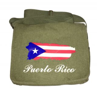 Puerto Rico Flag Fleece Blanket with Messenger Bag Books Rican Island Travel USA 3