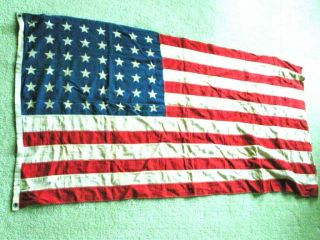 Ww2 Era Vintage Usa American Flag 48 Stars Approx 30 " X 59 " Or 2.  5 
