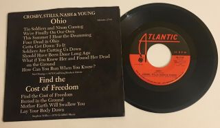 Crosby,  Stills,  Nash & Neil Young / Ohio / 1st Press / 45 & Pic.  Slv.