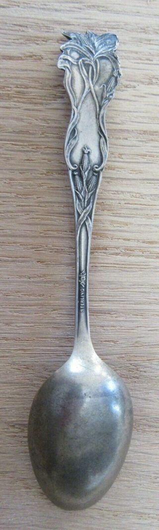 STERLING SILVER SPOON NATIVE AMERICAN INDIAN CHIEF DENVER 3