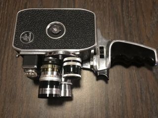 Vintage Bolex Paillard D8l Movie Camera With 3 Lenses And Case