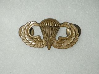 Wwii Us Army Paratrooper Badge - Nhm,  Older - Style Clutches