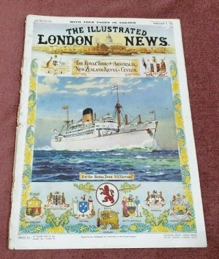 The Illustrated London Newspaper 1952 The Royal Tour Of Australia & Nz