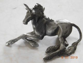 Pewter Pegasus Winged Horse And Unicorn By Slm 1981