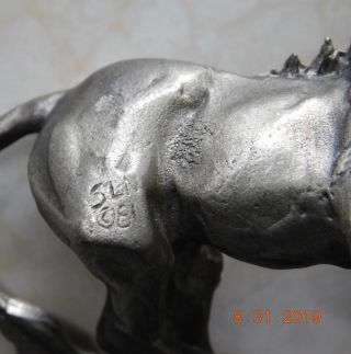 Pewter PEGASUS Winged Horse And UNICORN by SLM 1981 3