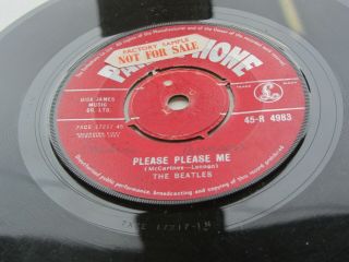 The Beatles 1963 Uk 45 Please Please Me Red Parlophone Jr Stampers Not