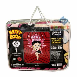 Betty Boop Star Celebrity Queen Size Blanket 79 " X 96 "