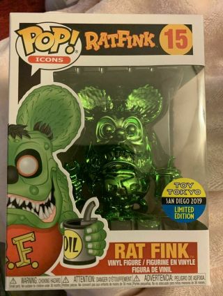 Sdcc 2019 Toy Tokyo Limited Edition Exclusive Green Chrome Ratfink