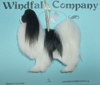 Private Japanese Chin Spaniels Plush Christmas Ornaments By Wc