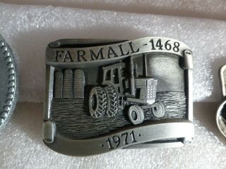 Ih International Harvester Farmall 1468 Tractor Pewter Belt Buckle Ltd Ed